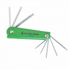 Black Hand Star Key Set - Folding Type - 8pcs/ Set